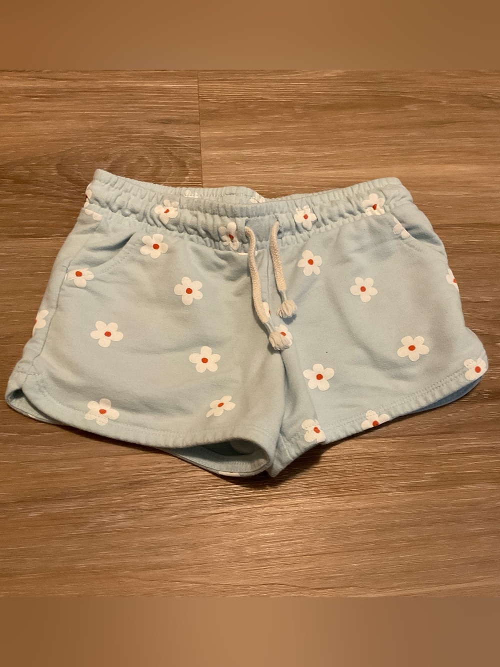 Cat and jack | Kids Light Blue Daisy Print Knit Shorts